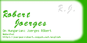 robert joerges business card